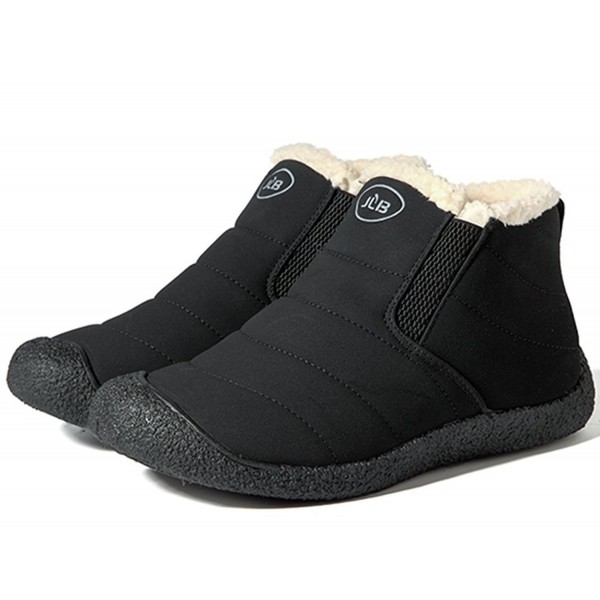 Womens Casual Suede Fur-Lined Slip-On Ankle Warm Couples Snow Boots ...