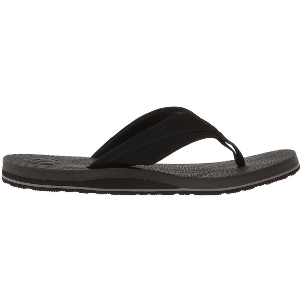 Men's Lounger Memory Foam Flip Flop Sandal - Black - CL12J4AR62H