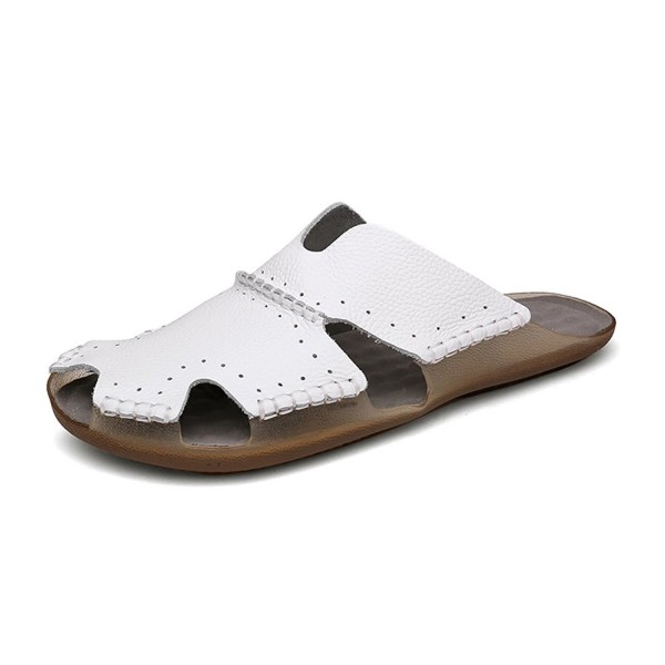 mens casual sandals leather