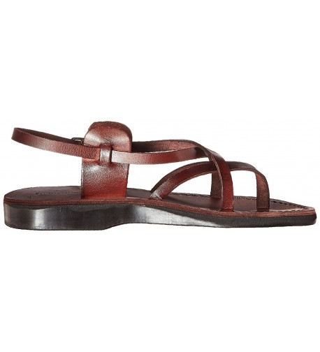 Men's Tamar (Buckle) Flat Sandal - Brown - C0127RBUN3F