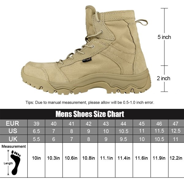 Men's Lightweight Tactical Boots - Desert Tan - Sand - CV17YYW90D6