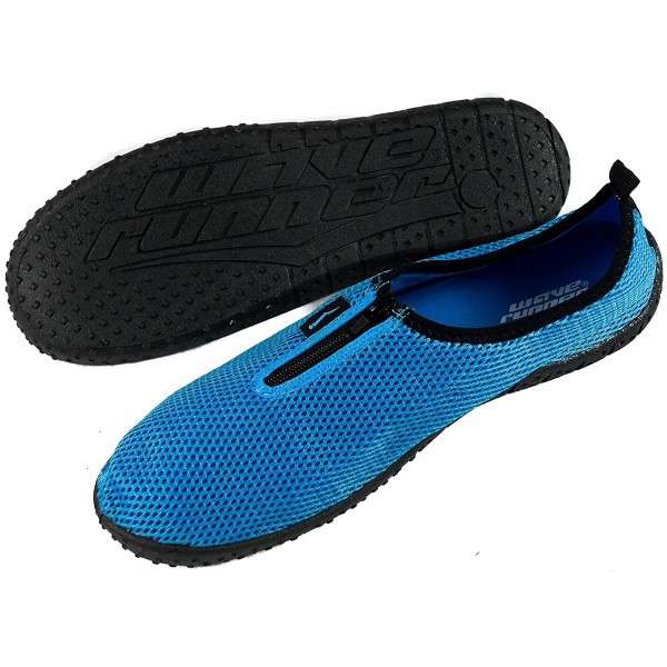 Mens Zipper Water Shoes Aqua Socks Zapatos de Agua - Turqoise - CH182EYQ5ND