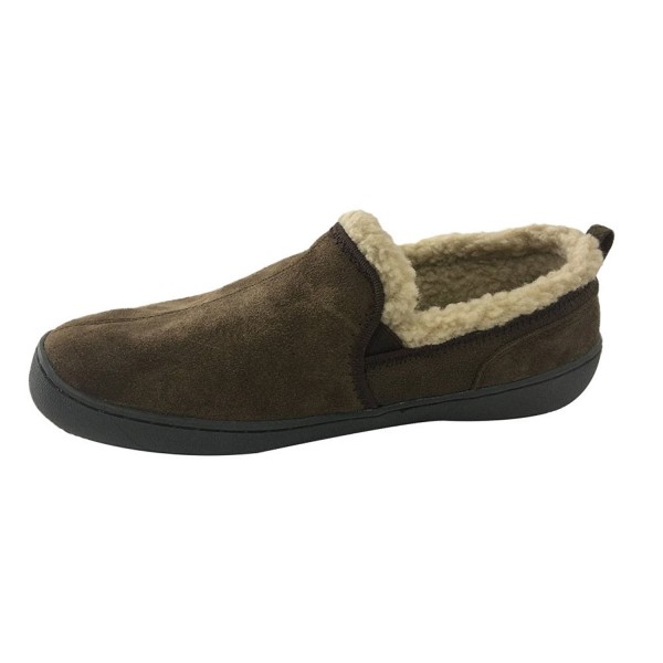 mens fleece lined moccasin slippers