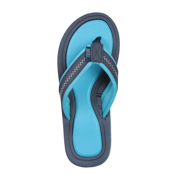 Men's Stylish Thong Flip Flop Waterproof Beach Sandal - Blue - CR1854OTA26