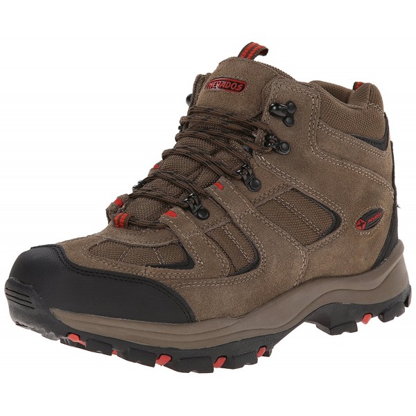 Men's Boomerang II Mid Hiking Boot - Dark Brown/Red - C311K94HTKN