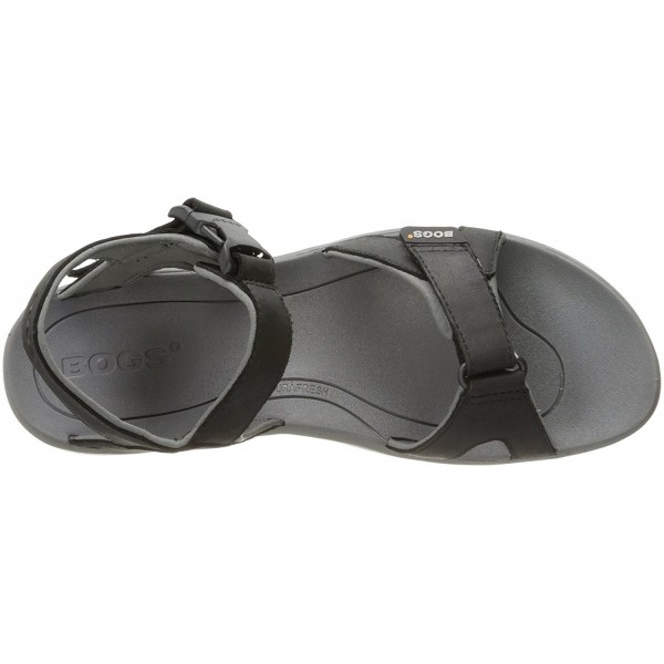 Men's Rio Leather Athletic Sandal - Black Leather - C412K918Q25