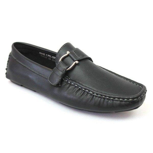 Side Buckle Men's Loafer Boat Shoes Slip On 1706 - Black - CT125MRCSMZ