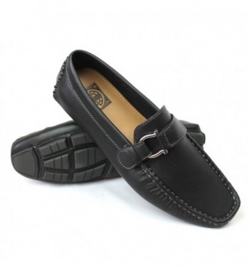 Side Buckle Men's Loafer Boat Shoes Slip On 1706 - Black - CT125MRCSMZ