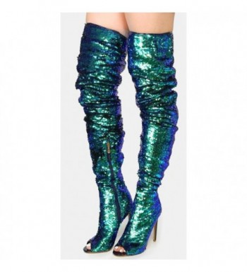 sparkling knee high boots