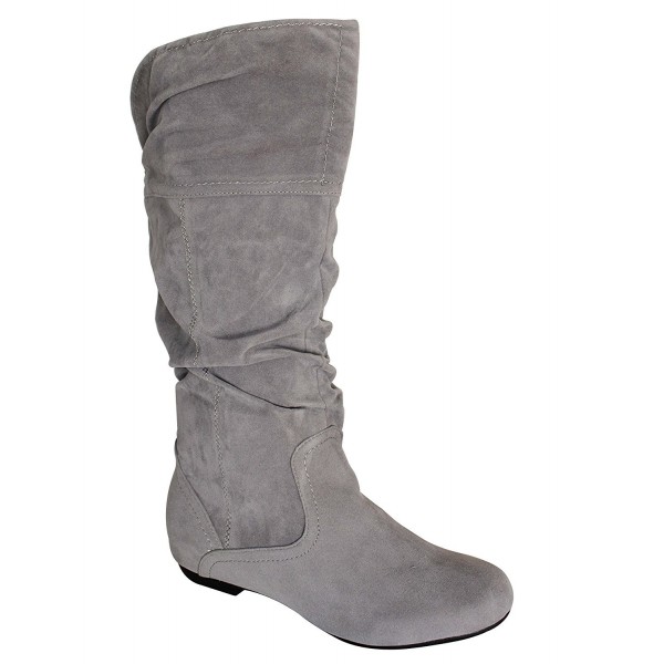 gray flat boots women's shoes